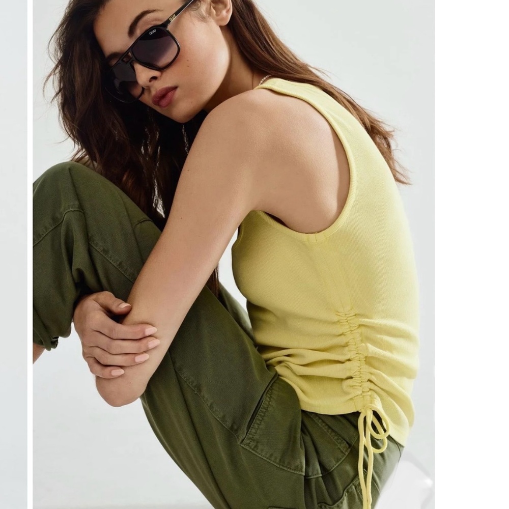 Brand new Pilcro Ribbed Ruched Tank Top